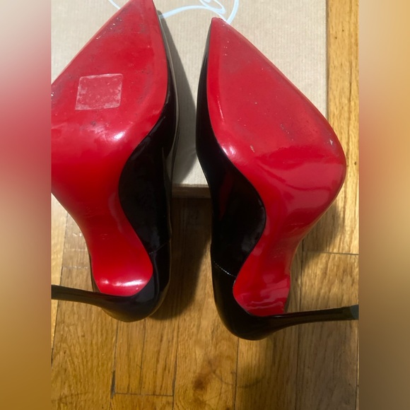 Authentic EUC So Kate 120 Christian Louboutin Black Patent LeatherPumps Sz 37 - Picture 2 of 3